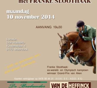 Fenomenale opkomst voor springclinic met Franke Sloothaak Fenomenale opkomst voor springclinic met Franke Sloothaak