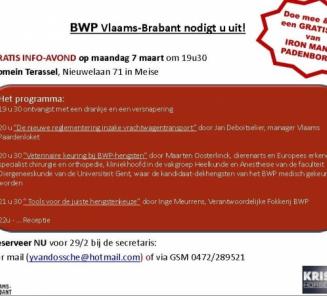Info-avond van de provincie Brabant Info-avond van de provincie Brabant