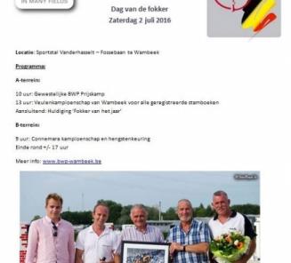 Laatste dagen om in te schrijven voor de 'Dag van de fokker' Laatste dagen om in te schrijven voor de 'Dag van de fokker'